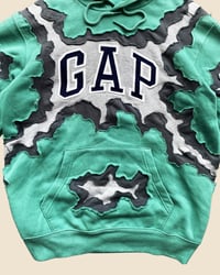 Image 5 of REWORKED GAP CRACKY TOSCA HOODIE SIZE M