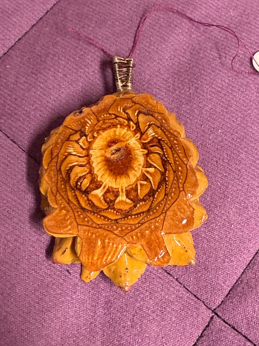 Image of "Bolt" Pinecone Charm| Handmade PNW Jewelry | #44