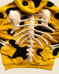 Image 6 of REWORKED NIKE FLOW 3D PUFF BONES YELLOW HOODIE SIZE M