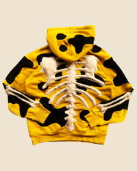 Image 7 of REWORKED NIKE FLOW 3D PUFF BONES YELLOW HOODIE SIZE M