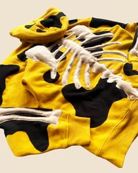 Image 8 of REWORKED NIKE FLOW 3D PUFF BONES YELLOW HOODIE SIZE M