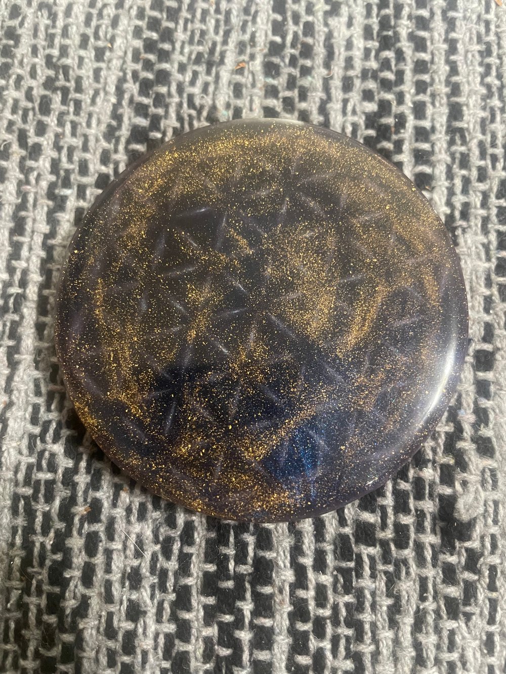 Image of Flower of Life Coasters With 24k gold Flake | Resin Art | Sacred Geometry | Drink Coasters