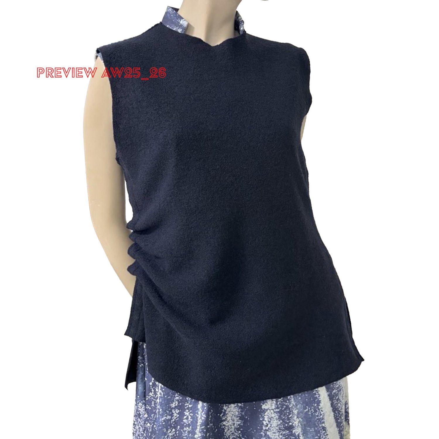 Image of TOP TRANSFORMABLE INTO Boiled wool HH025_023