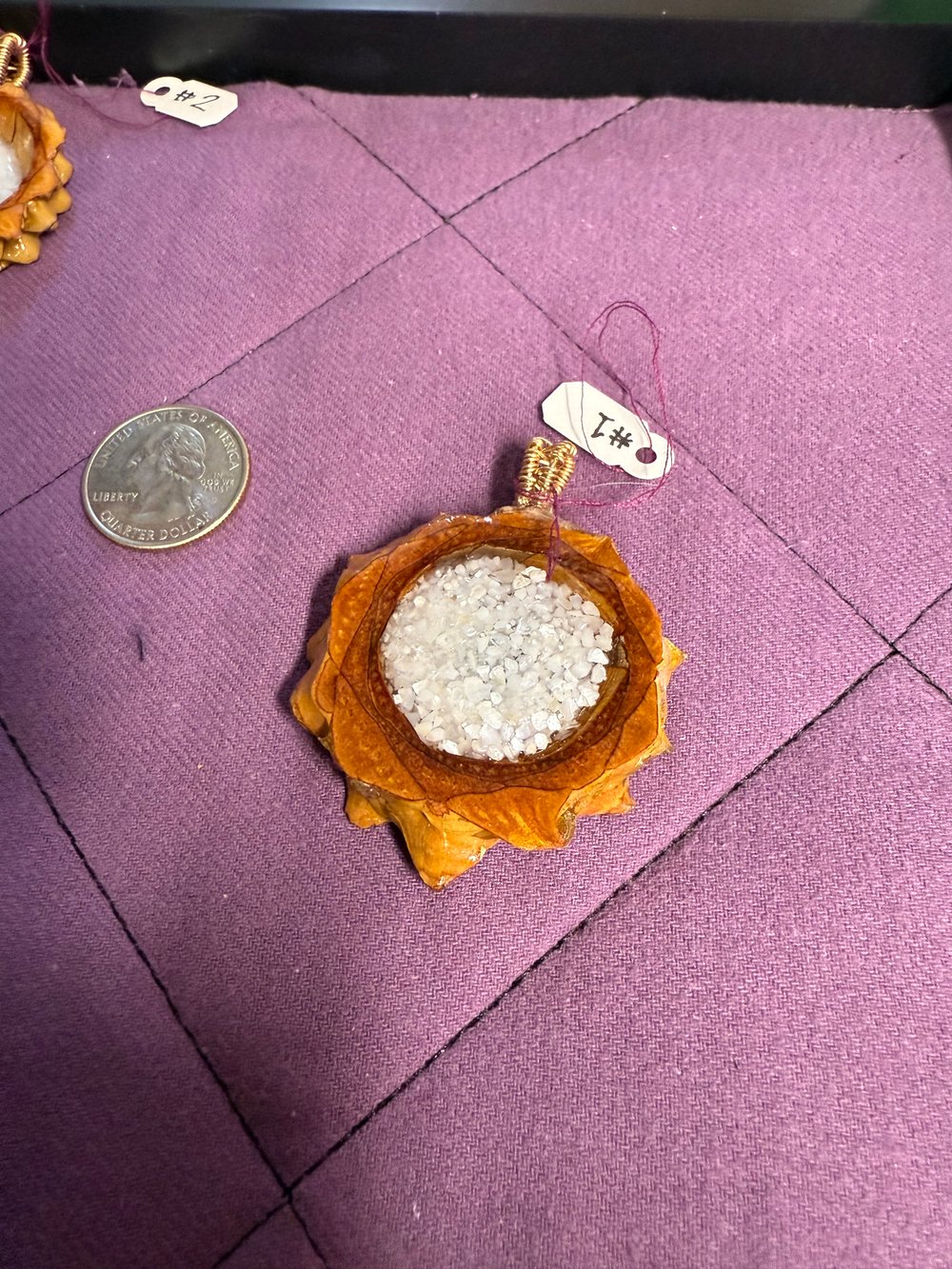 Image of Black Fire Opal Pinecone Pendant #1