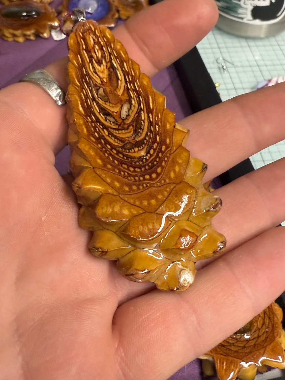 Image of Naked Pinecone Pendant #50