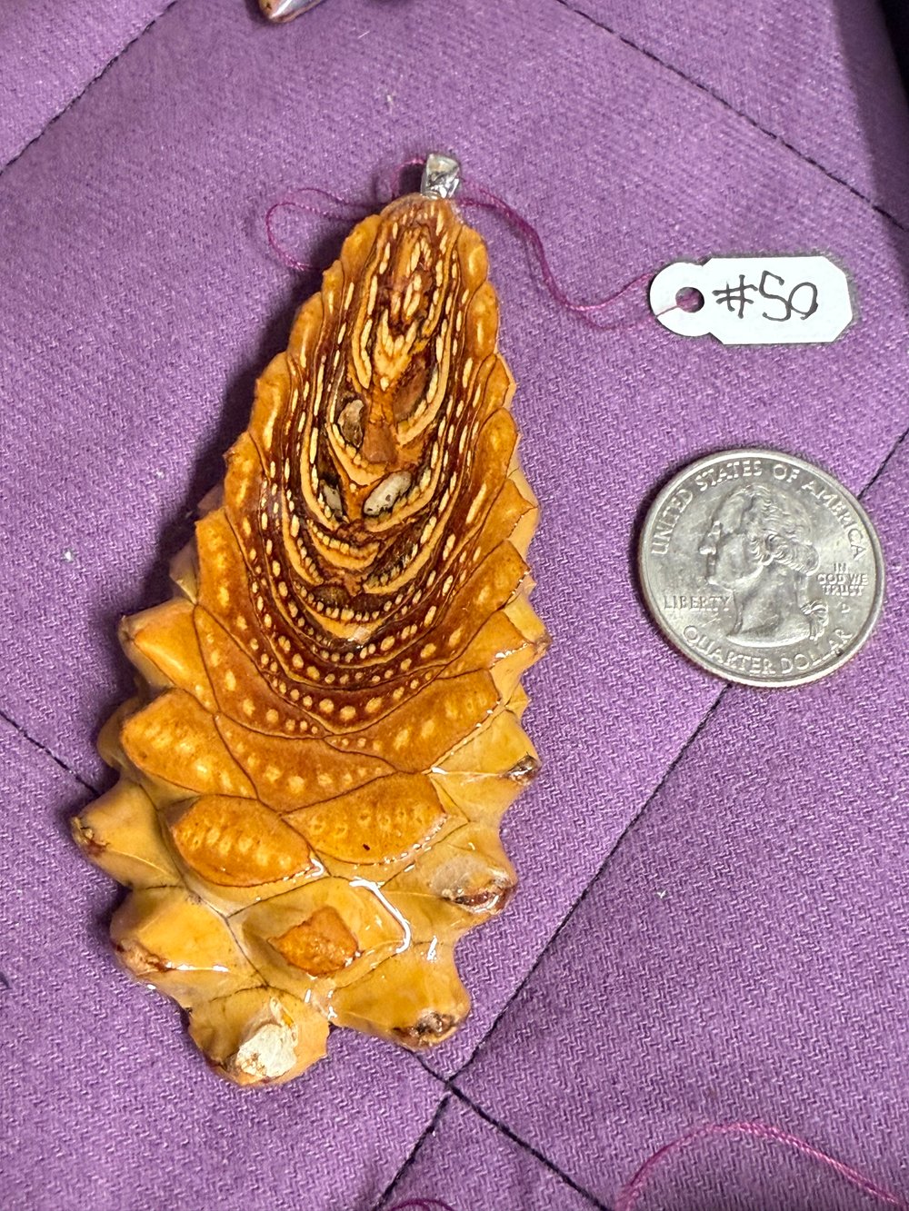 Image of Naked Pinecone Pendant #50