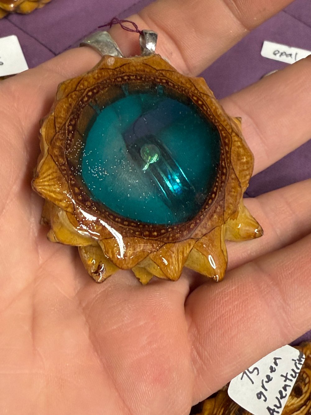 Image of Lake of Fire Opal Charm | Handmade PNW Jewelry | #31