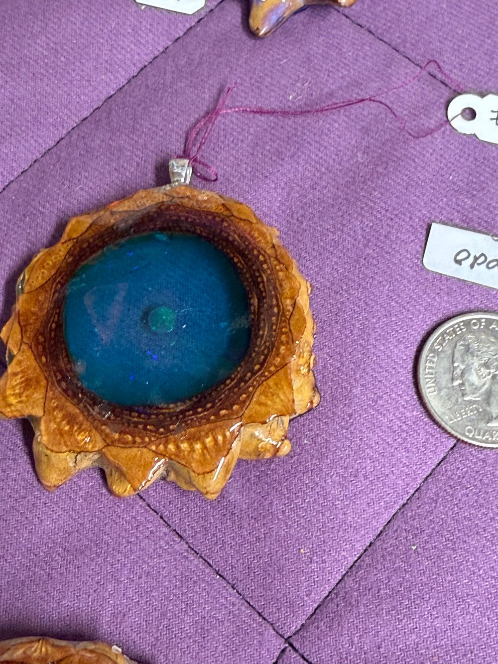 Image of Lake of Fire Opal Charm | Handmade PNW Jewelry | #31