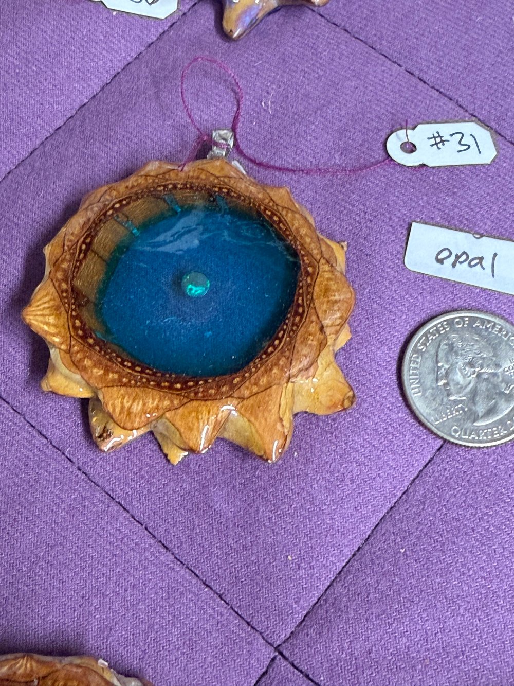 Image of Lake of Fire Opal Charm | Handmade PNW Jewelry | #31