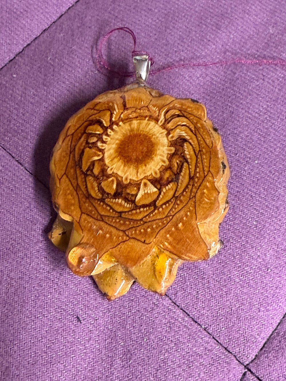 Image of Green Aventurine Pinecone Pendant #46