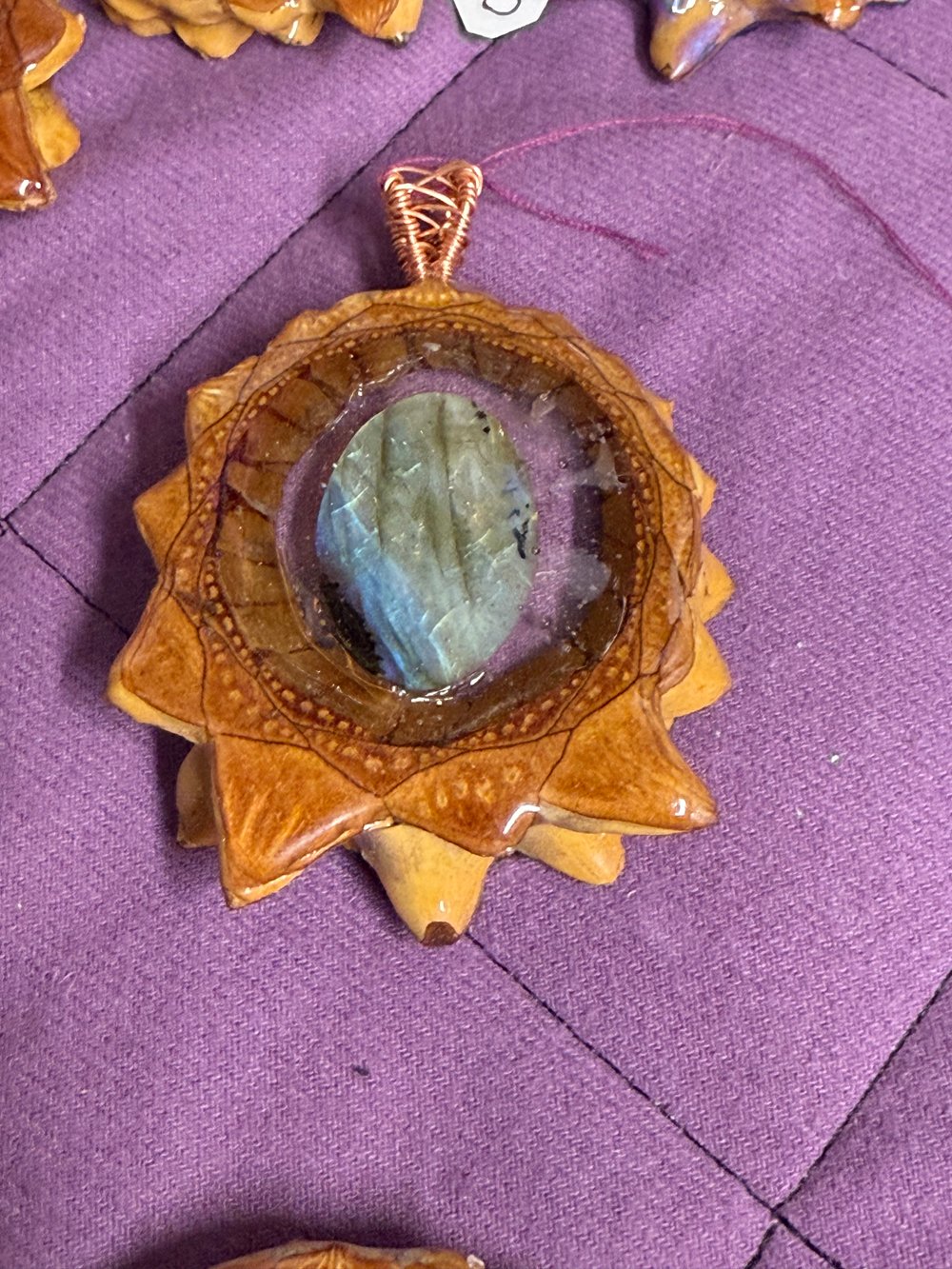 Image of Labradorite Pinecone Pendant #38