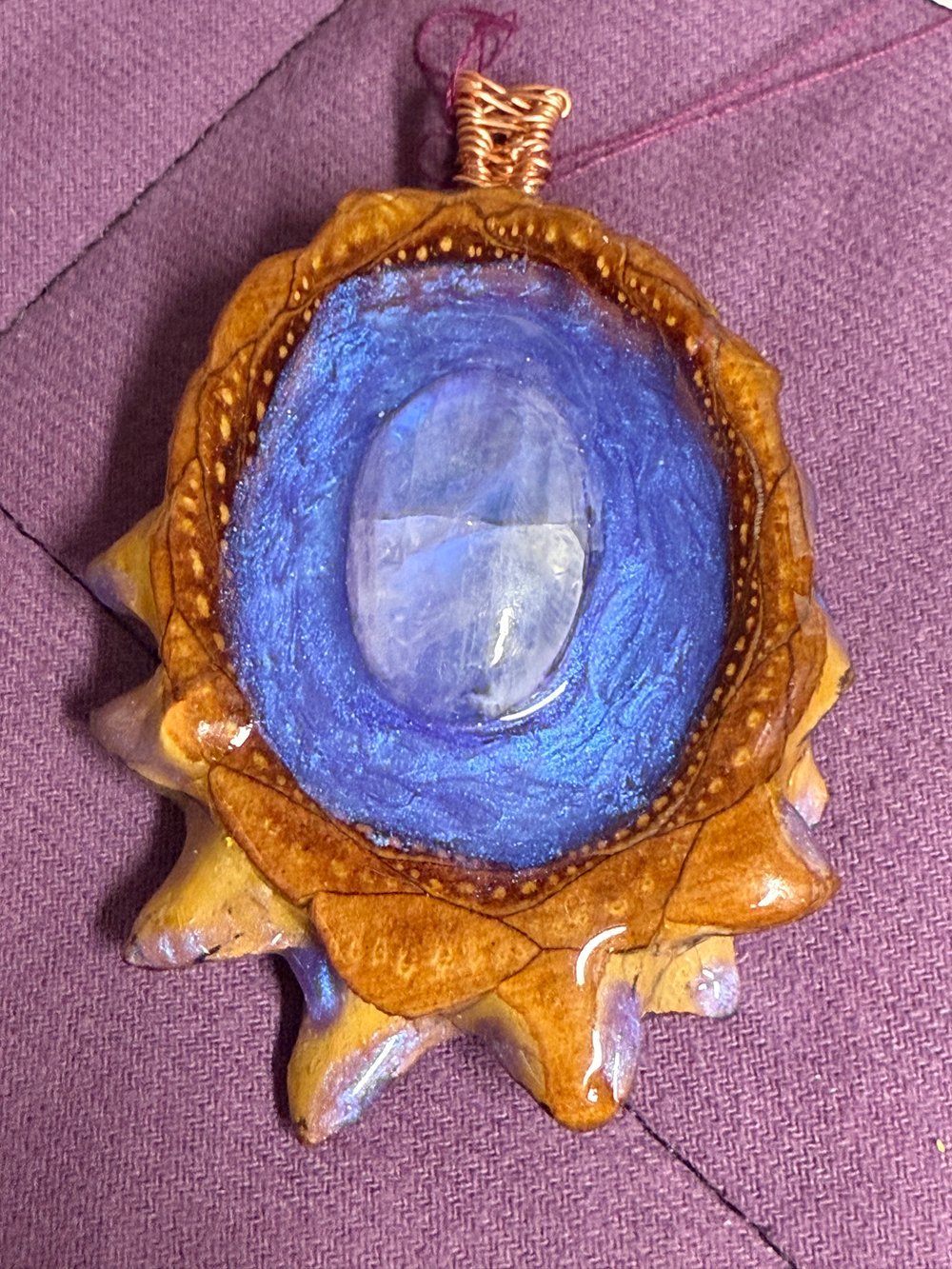 Image of Moonstone Pinecone Pendant #29