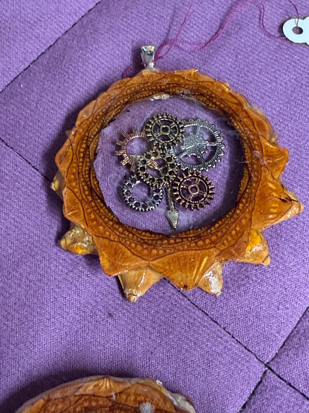 Image of Steampunk Pinecone Pendant #39
