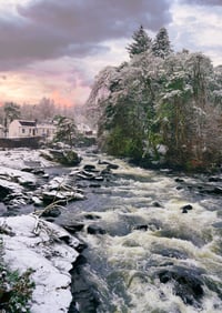 The Falls of Dochart at Winter exclusive print