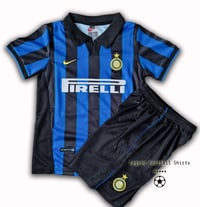 Image 2 of Inter Milan 1998 1999 RONALDO kids retro kit