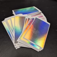 Image 1 of PACK 100 STICKERS EGSHELL HOLOGRAPHIQUES VIERGES  (10 cm x 6 cm)