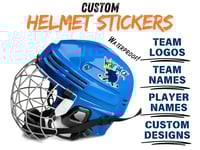 Custom Waterproof Hockey Helmet Stickers | Baseball Helmet | Football Helmet Decals