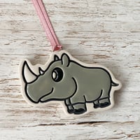 Image 1 of Rhino Hanging Ornament