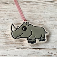 Image 2 of Rhino Hanging Ornament