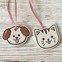 Image 1 of Dog and Cat Hanging Ornaments