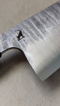 Image 5 of Forged 210mm Chef 52100 with Micarta Handle