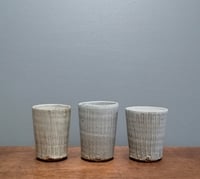 Vertically textured Beakers. Winter Sale 