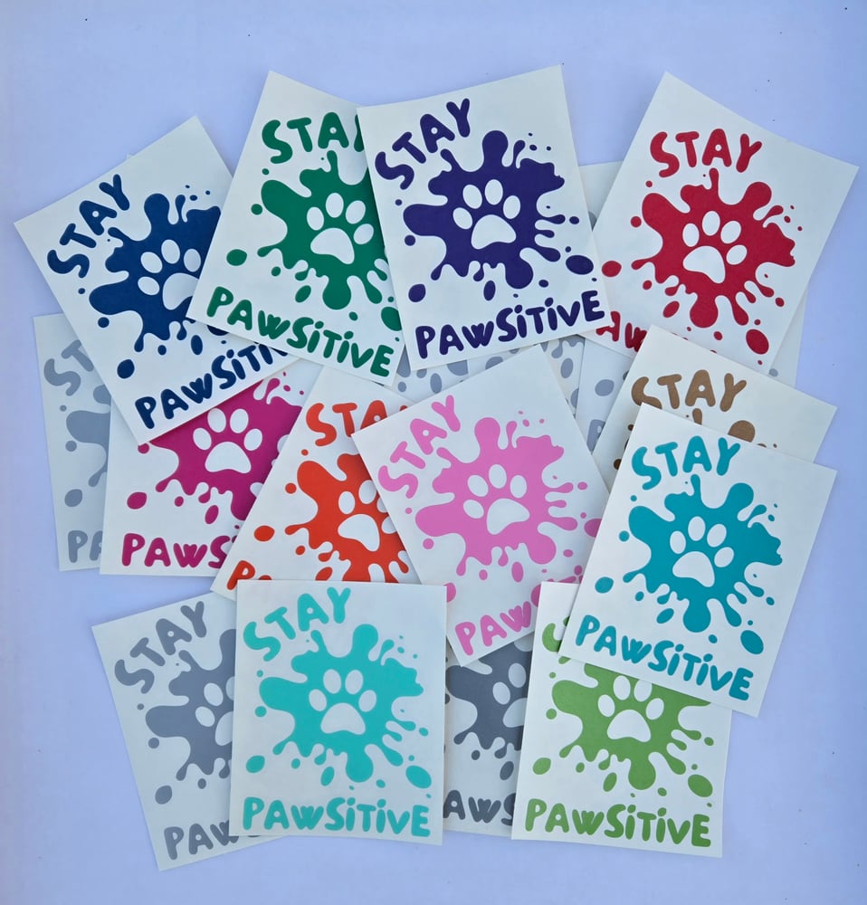 Image of Stay Pawsitve Decal x2