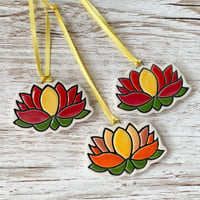 Image 1 of Lotus Flowers Hanging Ornament