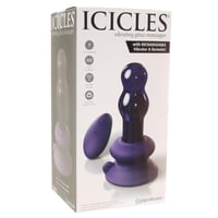 Image 1 of Icicles No.83 Vibrating Glass Plug in Purple