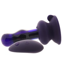Image 2 of Icicles No.83 Vibrating Glass Plug in Purple