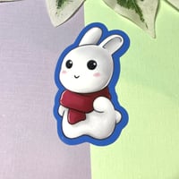 Image 1 of Cute Snow Bunny Waterproof Vinyl Sticker