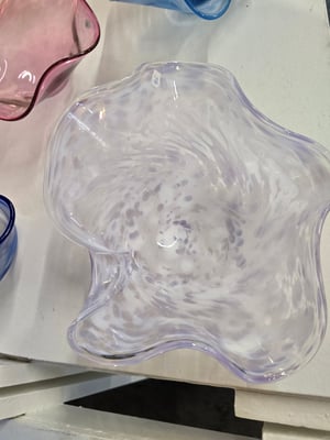 Image of White Wavy Bowl 10" wide x 5" high