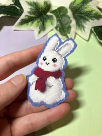 Image 2 of Cute Pixel Snow Bunny Waterproof Vinyl Sticker