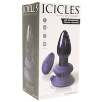Image 1 of Icicles No.85 Vibrating Glass Plug in Purple