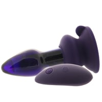 Image 3 of Icicles No.85 Vibrating Glass Plug in Purple