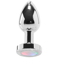 Image 3 of Booty Sparks Silver Light Up Anal Plug in Small