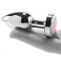 Image 2 of Booty Sparks Silver Light Up Anal Plug in Small