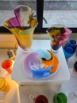 Image of Color Chip Platter and Vases