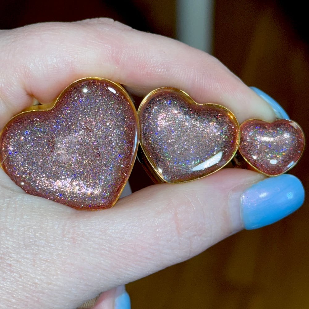 Image of Pink Mega Holo Hearts 