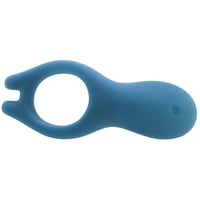 Image 2 of iRing Vibrating Silicone Cock Ring in Marine Blue