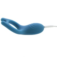 Image 3 of iRing Vibrating Silicone Cock Ring in Marine Blue
