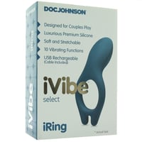 Image 1 of iRing Vibrating Silicone Cock Ring in Marine Blue