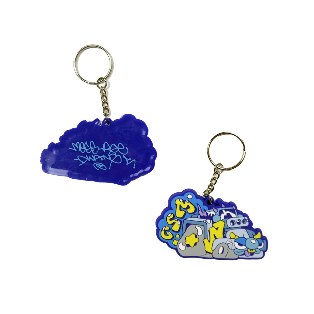 MESS-AGE X DWANG - keychain (blue)