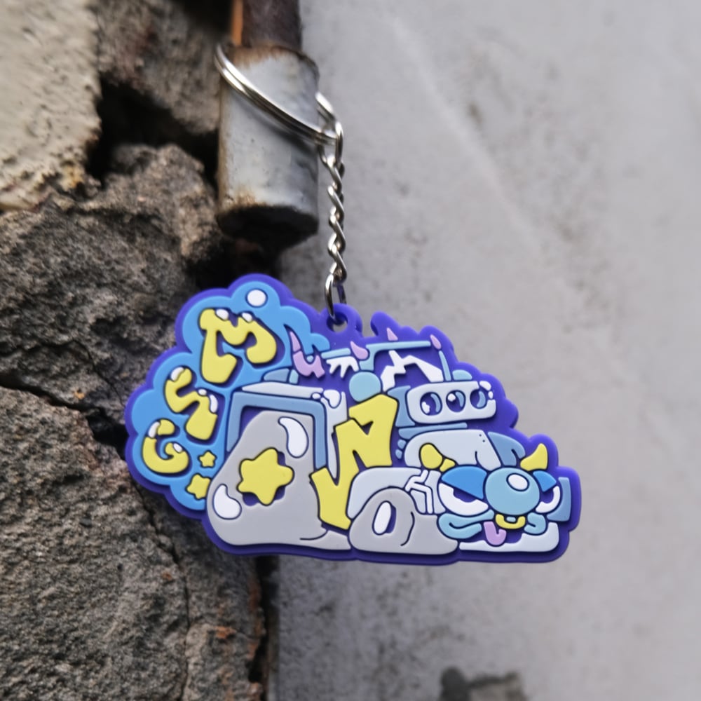 MESS-AGE X DWANG - keychain (blue)