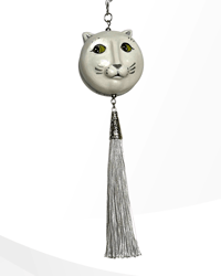 Image 1 of White Cat Moon Macaron