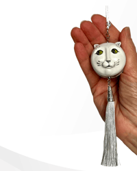 Image 3 of White Cat Moon Macaron