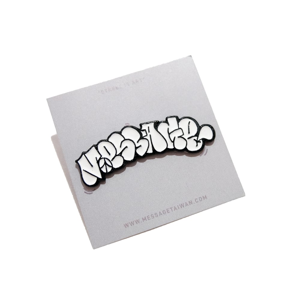 MESS-AGE - Throwie pin