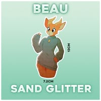 Beau Glitter Sticker