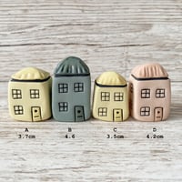 Image 2 of Coloured Clay Mini Ceramic Houses.