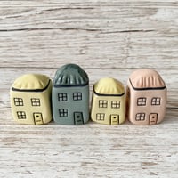 Image 3 of Coloured Clay Mini Ceramic Houses.